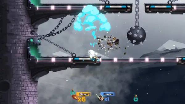 Кадр с взаимодействием персонажа и объекта в Hookbots