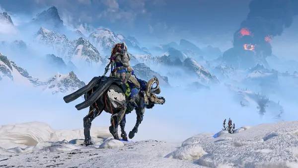 Кадр с взаимодействием персонажа и объекта в Horizon Zero Dawn Remastered