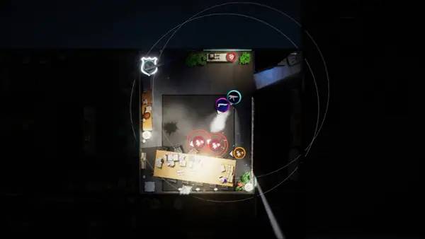 Кадр с взаимодействием персонажа и объекта в Hot Brass