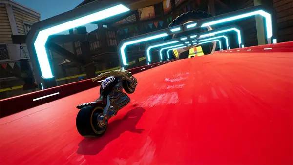 Кадр с взаимодействием персонажа и объекта в HOT WHEELS UNLEASHED 2 - Turbocharged