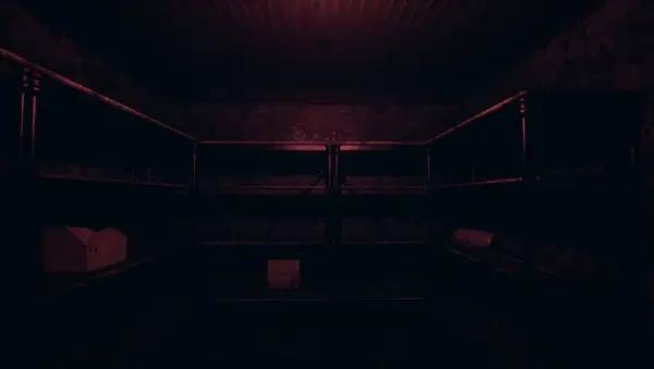 Кадр с взаимодействием персонажа и объекта в HOTEL GREENWOOD