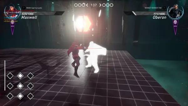 Кадр с взаимодействием персонажа и объекта в HyperBlade