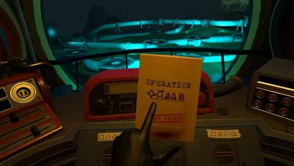 Кадр с взаимодействием персонажа и объекта в I Expect You To Die 3  Cog in the Machine