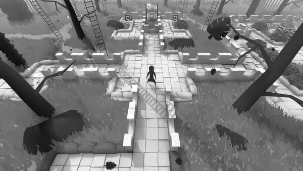 Кадр с взаимодействием персонажа и объекта в Imbroglio