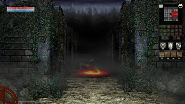 Кадр с взаимодействием персонажа и объекта в Inferno - Beyond the 7th Circle
