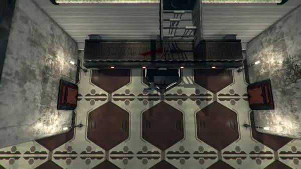 Кадр с взаимодействием персонажа и объекта в Infinitesimal Point