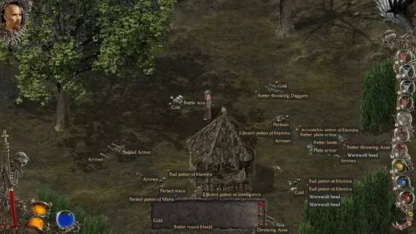 Кадр с взаимодействием персонажа и объекта в Inquisitor