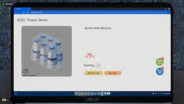 Кадр с взаимодействием персонажа и объекта в Internet Cafe & Supermarket Simulator 2024
