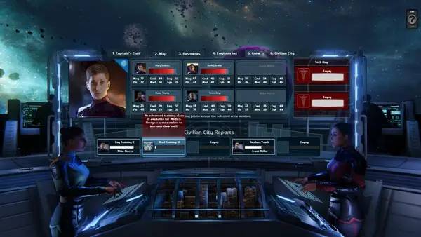 Кадр с взаимодействием персонажа и объекта в Into the Stars