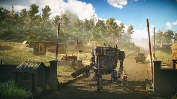 Кадр с взаимодействием персонажа и объекта в Iron Harvest - Deluxe Edition