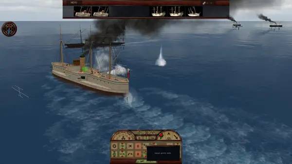 Кадр с взаимодействием персонажа и объекта в Ironclads 2  War of the Pacific