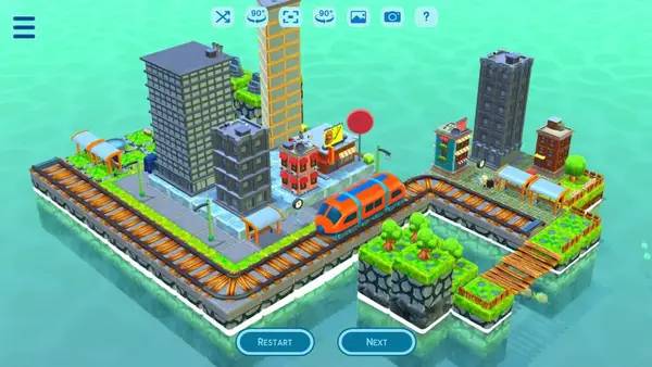 Кадр с взаимодействием персонажа и объекта в Island Cities - Jigsaw Puzzle