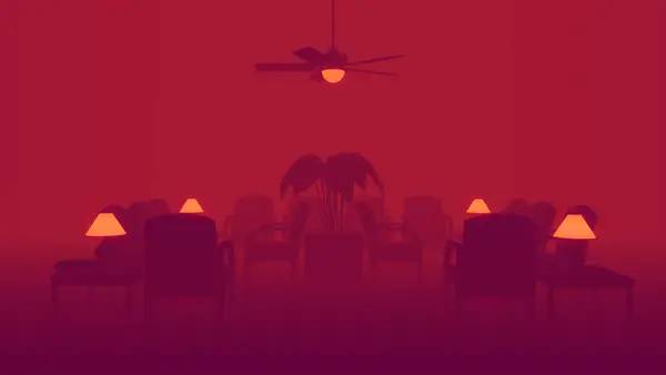 Кадр с взаимодействием персонажа и объекта в ISLANDS Non-Places