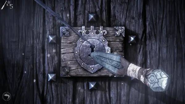 Кадр с взаимодействием персонажа и объекта в Joe Dever's Lone Wolf HD Remastered