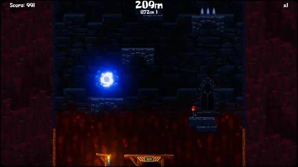 Кадр с взаимодействием персонажа и объекта в Jump Challenge!