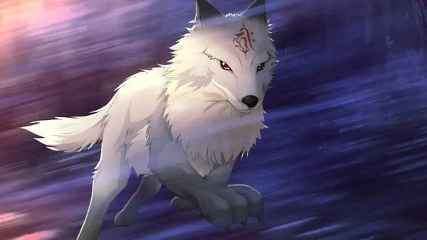 Кадр с взаимодействием персонажа и объекта в Kagura Genesis  Kuon's Story