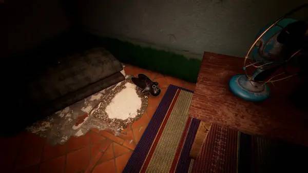 Кадр с взаимодействием персонажа и объекта в KAMLA