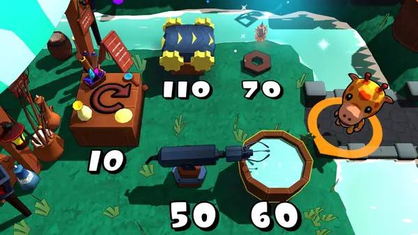 Кадр с взаимодействием персонажа и объекта в Keep Keepers