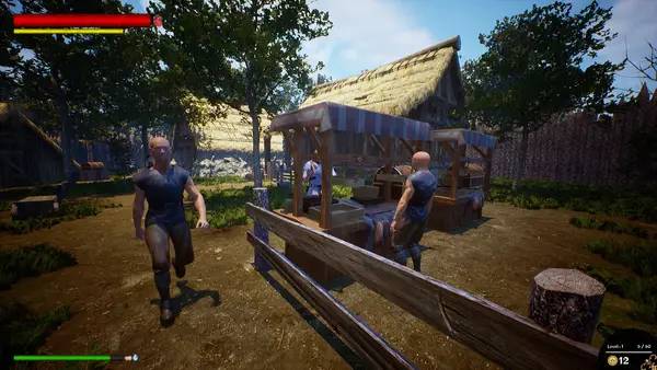 Кадр с взаимодействием персонажа и объекта в Kingdom Of Peace