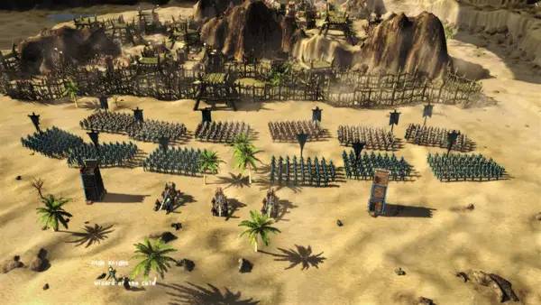 Кадр с взаимодействием персонажа и объекта в Kingdom Wars 2  Definitive Edition