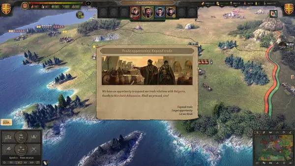 Кадр с взаимодействием персонажа и объекта в Knights of Honor 2  Sovereign