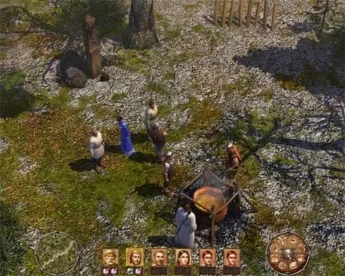 Кадр с взаимодействием персонажа и объекта в Konung 3  Ties of the Dynasty