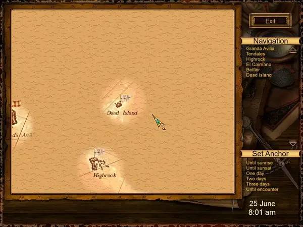 Кадр с взаимодействием персонажа и объекта в Корсары Проклятие дальних морей