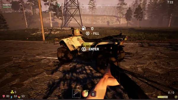 Кадр с взаимодействием персонажа и объекта в Last Generation Survival