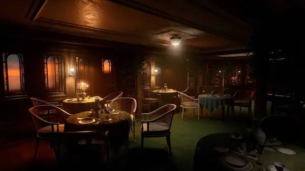 Кадр с взаимодействием персонажа и объекта в Layers of Fear (2023)