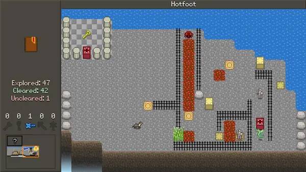 Кадр с взаимодействием персонажа и объекта в Leaf's Odyssey