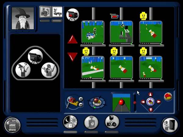 Кадр с взаимодействием персонажа и объекта в LEGO Creator