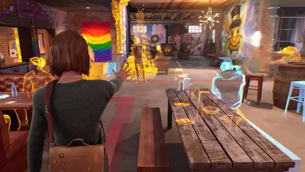 Кадр с взаимодействием персонажа и объекта в Life is Strange  Double Exposure