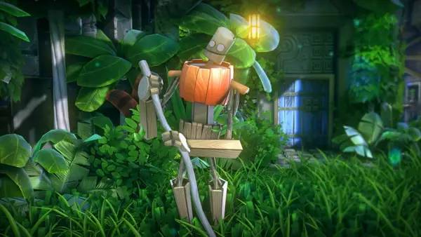 Кадр с взаимодействием персонажа и объекта в Lili  Child of Geos - Complete Edition