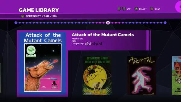 Кадр с взаимодействием персонажа и объекта в Llamasoft  The Jeff Minter Story