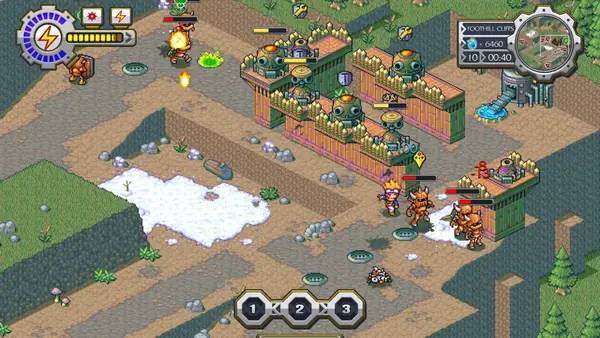 Кадр с взаимодействием персонажа и объекта в Lock's Quest