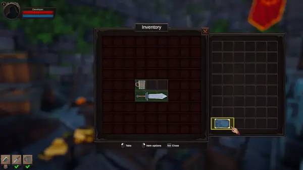 Кадр с взаимодействием персонажа и объекта в Loot Stack - Relics Hunter