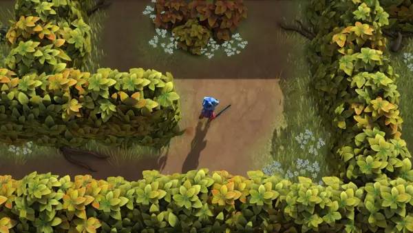 Кадр с взаимодействием персонажа и объекта в Lost God