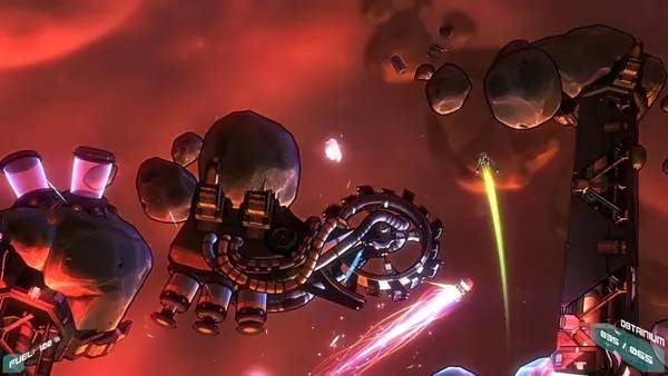 Кадр с взаимодействием персонажа и объекта в LOST ORBIT