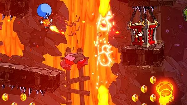 Кадр с взаимодействием персонажа и объекта в Lost Socks Naughty Brothers