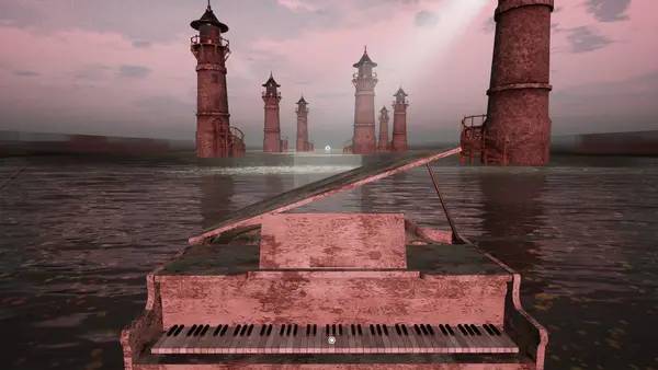 Кадр с взаимодействием персонажа и объекта в Lucid Cycle