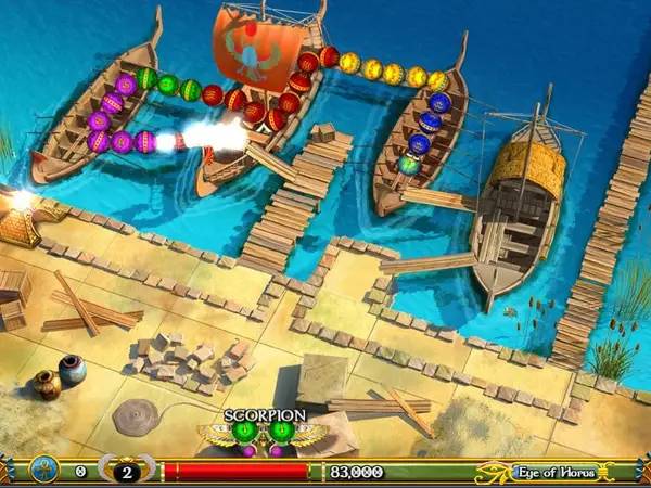 Кадр с взаимодействием персонажа и объекта в Luxor 5th Passage