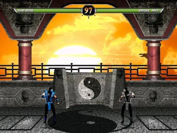 Кадр с взаимодействием персонажа и объекта в M.U.G.E.N Mortal Kombat Ultimate HD