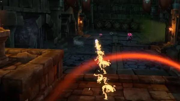 Кадр с взаимодействием персонажа и объекта в Mage Guard  The Last Grimoire