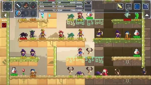 Кадр с взаимодействием персонажа и объекта в Mage Tower