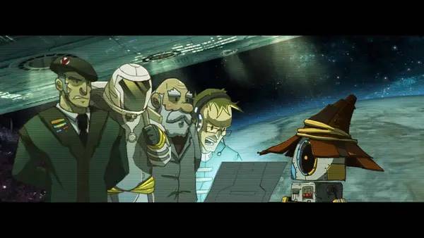 Кадр с взаимодействием персонажа и объекта в Magibot