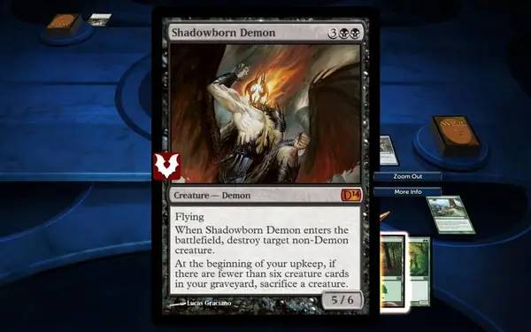 Кадр с взаимодействием персонажа и объекта в Magic 2014 - Duels of the Planeswalkers