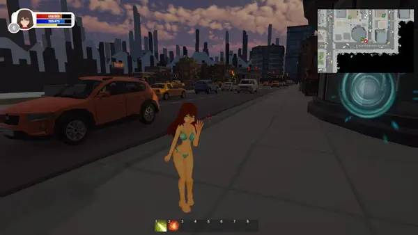 Кадр с взаимодействием персонажа и объекта в Maiden and Swordsman