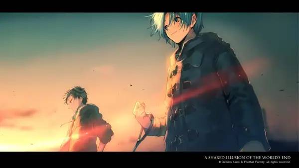 Кадр с взаимодействием персонажа и объекта в MAMIYA A Shared Illusion of the World's End