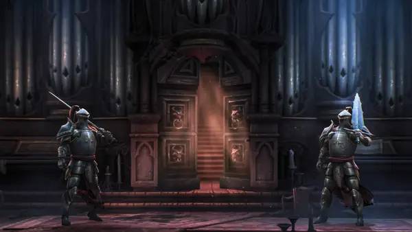 Кадр с взаимодействием персонажа и объекта в Mandragora  Whispers of the Witch Tree