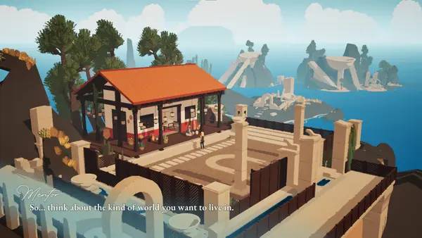 Кадр с взаимодействием персонажа и объекта в Many Nights a Whisper